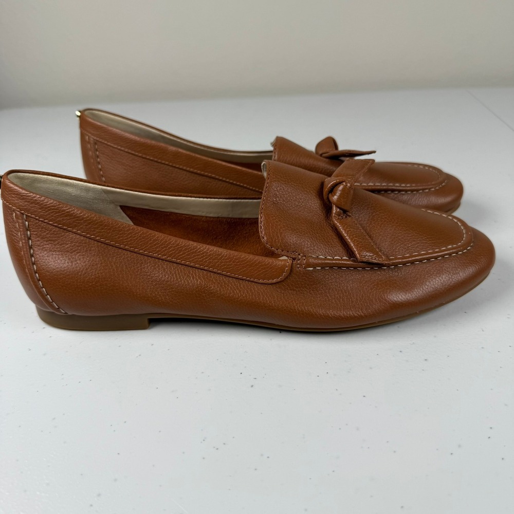 Cole Haan Womens 7 Caddie Bow Loafers Brown Leather GrandSeries W18162 Classic - Picture 9 of 9